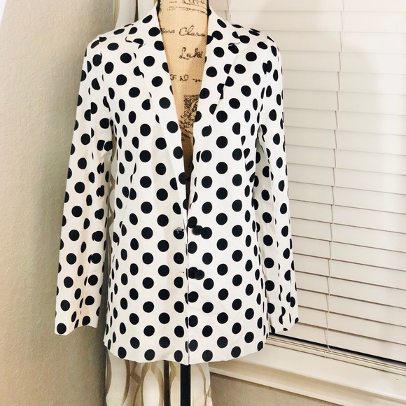 NWT L’Academie White w/black polka dots bl… - Picture 4 of 8